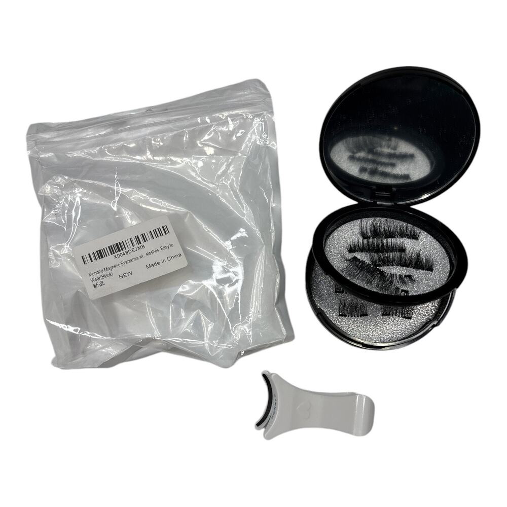 Monond Magnetic Eyelashes False Eyelashes Kit With Applicator X0048dejmb Black